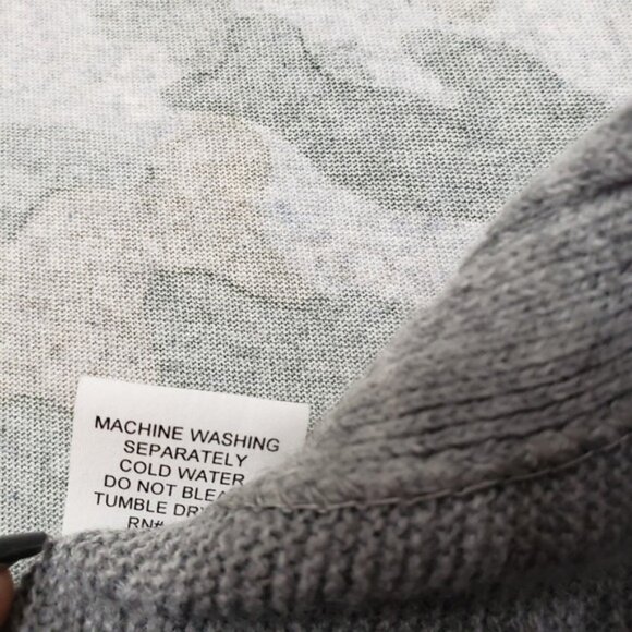 Vintage Classics by Palmland Cardigan Men s XL Gray Acrylic Made In USA - Picture 5 of 10